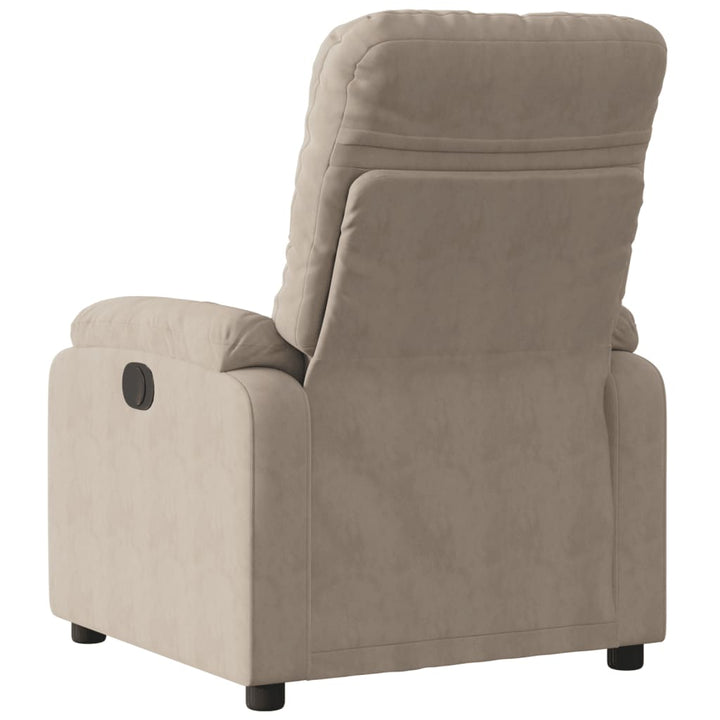 Fauteuil verstelbaar microvezelstof taupe