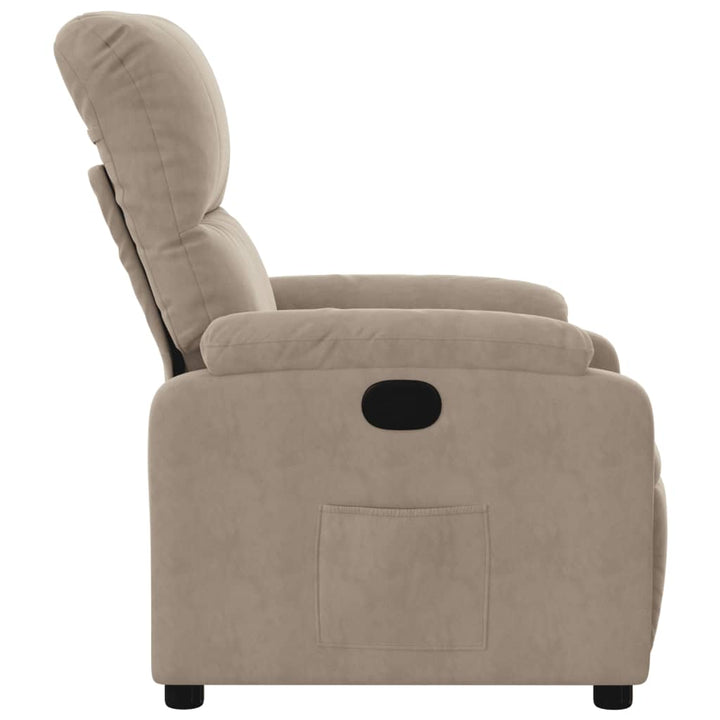 Fauteuil verstelbaar microvezelstof taupe