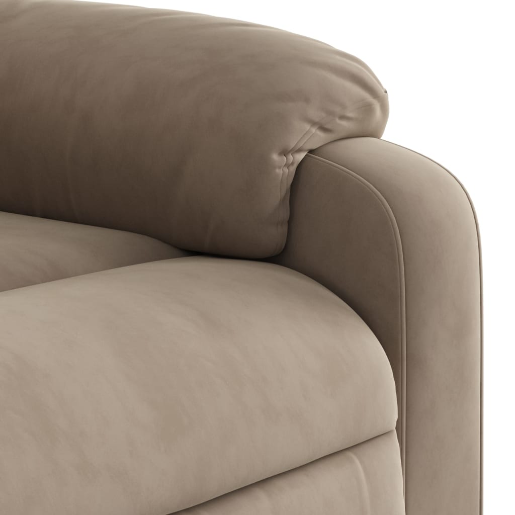 Fauteuil verstelbaar microvezelstof taupe