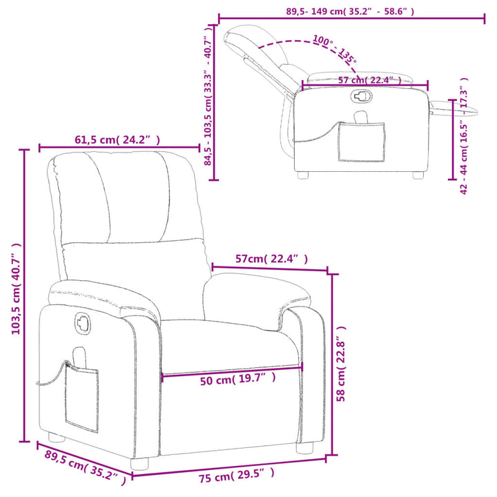 Massagestoel microvezelstof donkergrijs