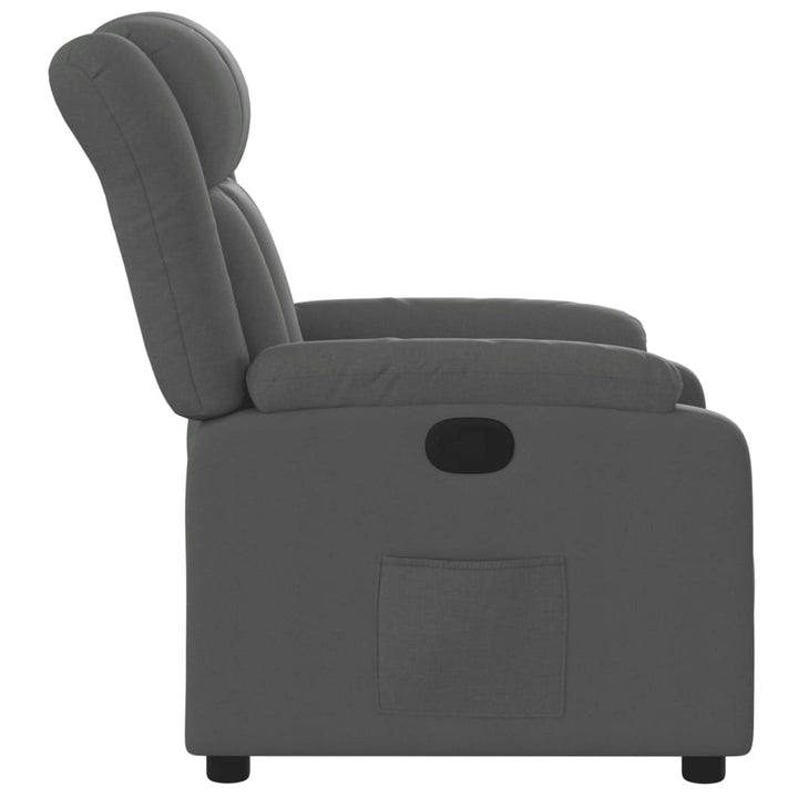 Fauteuil verstelbare stof donkergrijs