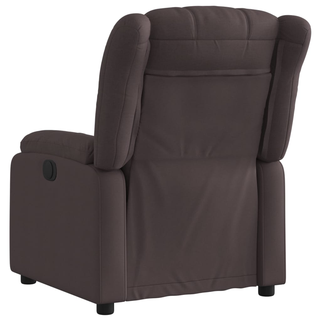 Fauteuil verstelbare stof donkerbruin