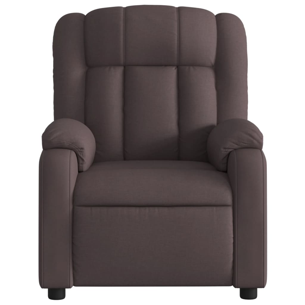 Fauteuil verstelbare stof donkerbruin