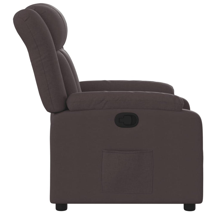 Fauteuil verstelbare stof donkerbruin