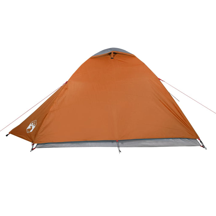 Tent 2-persoons 264x210x125 cm 185T taft grijs en oranje