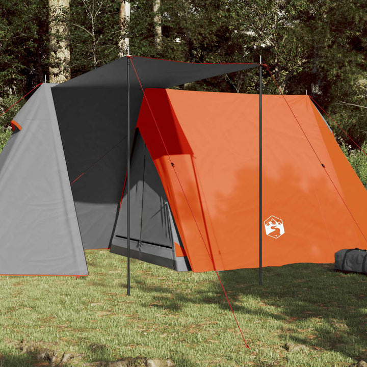 Tent 3-persoons waterdicht grijs en oranje