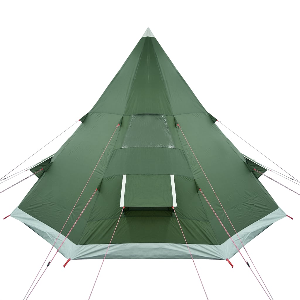 Tent 4-persoons 367x367x259 cm 185T taft groen