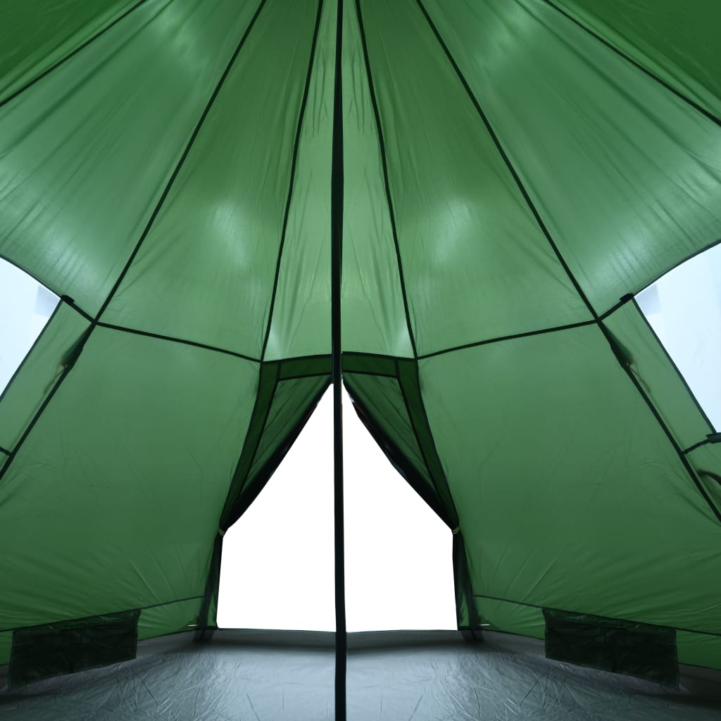 Tent 4-persoons 367x367x259 cm 185T taft groen