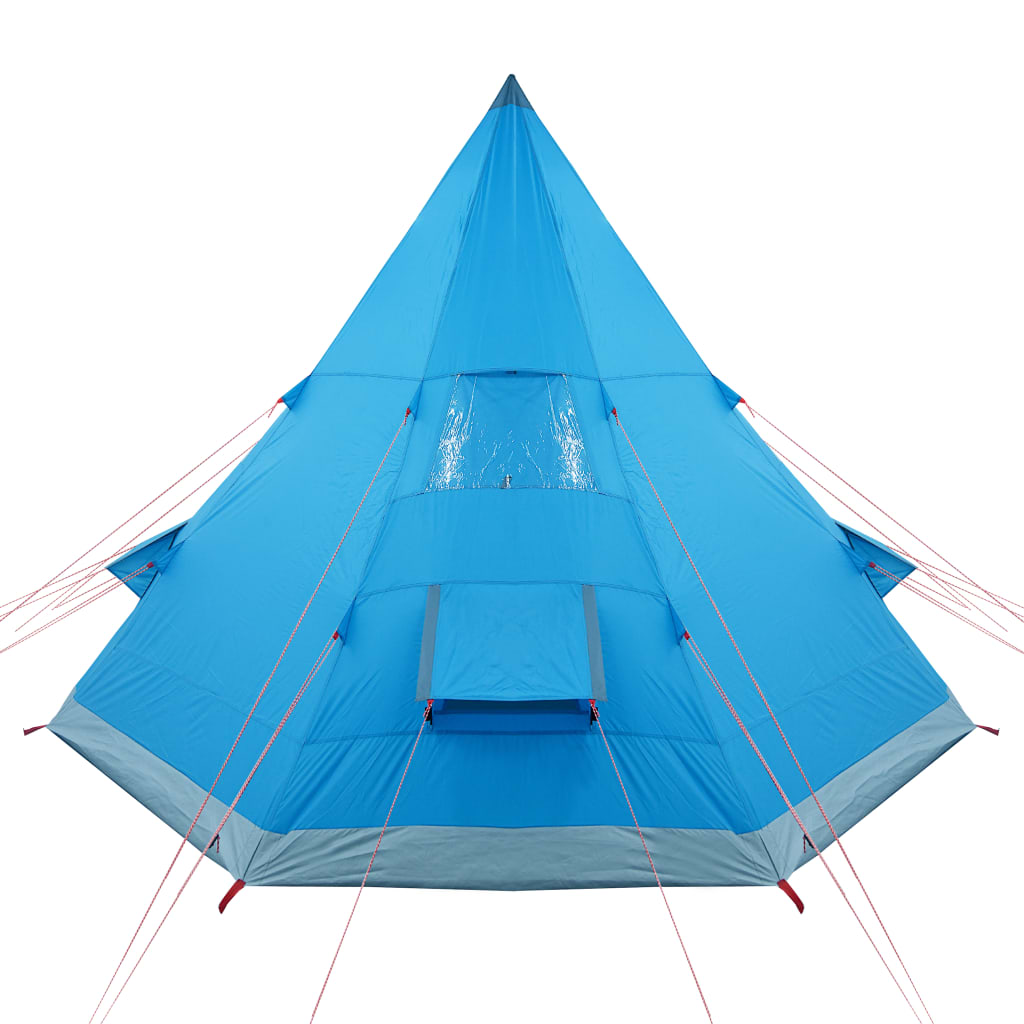 Tent 4-persoons 367x367x259 cm 185T taft blauw
