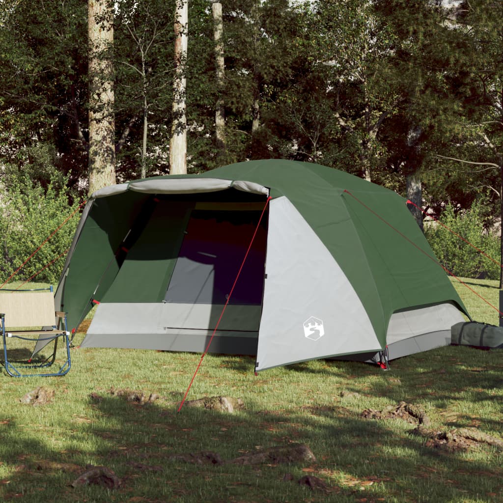 Tent met luifel 4-persoons waterdicht groen