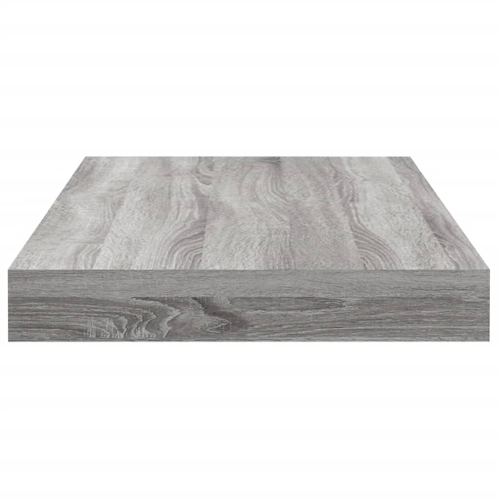 Wandschappen 4 st 40x10x1,5 cm bewerkt hout grijs sonoma eiken