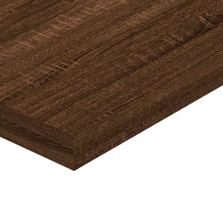 Wandschappen 4 st 40x10x1,5 cm bewerkt hout bruin eikenkleur