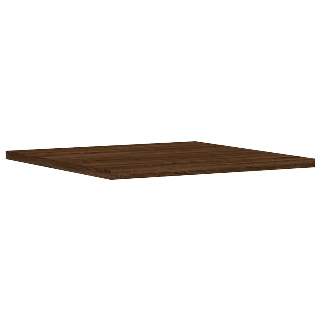 Wandschappen 4 st 40x40x1,5 cm bewerkt hout bruin eikenkleur