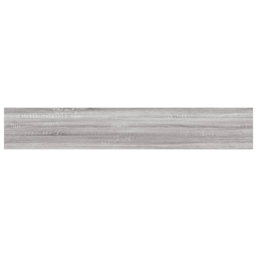 Wandschappen 4 st 60x10x1,5 cm bewerkt hout grijs sonoma eiken