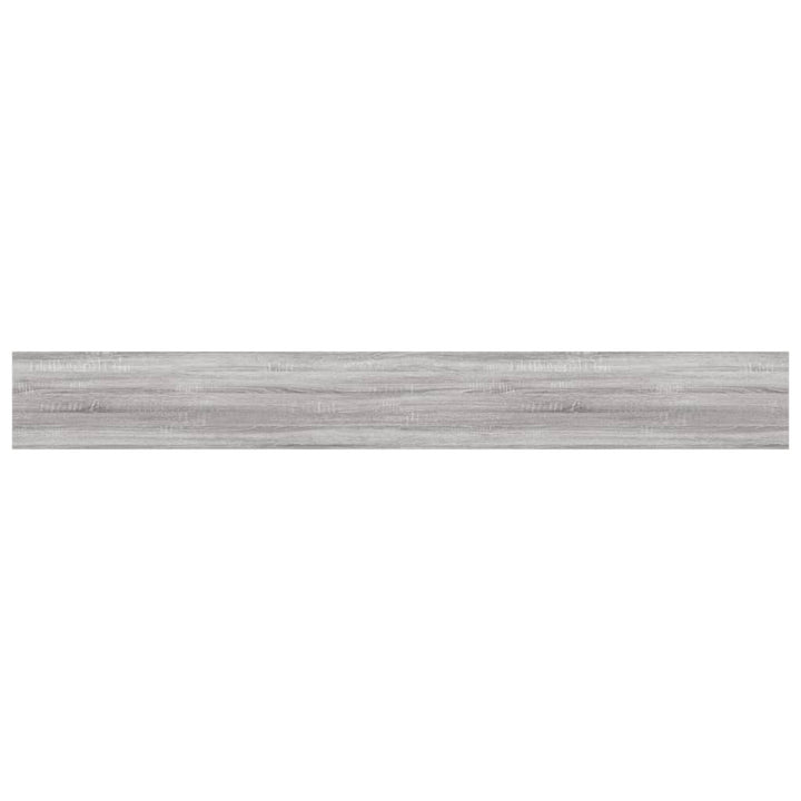 Wandschappen 4 st 80x10x1,5 cm bewerkt hout grijs sonoma eiken