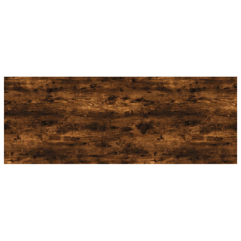 Wandschappen 4 st 80x30x1,5 cm bewerkt hout gerookt eikenkleur