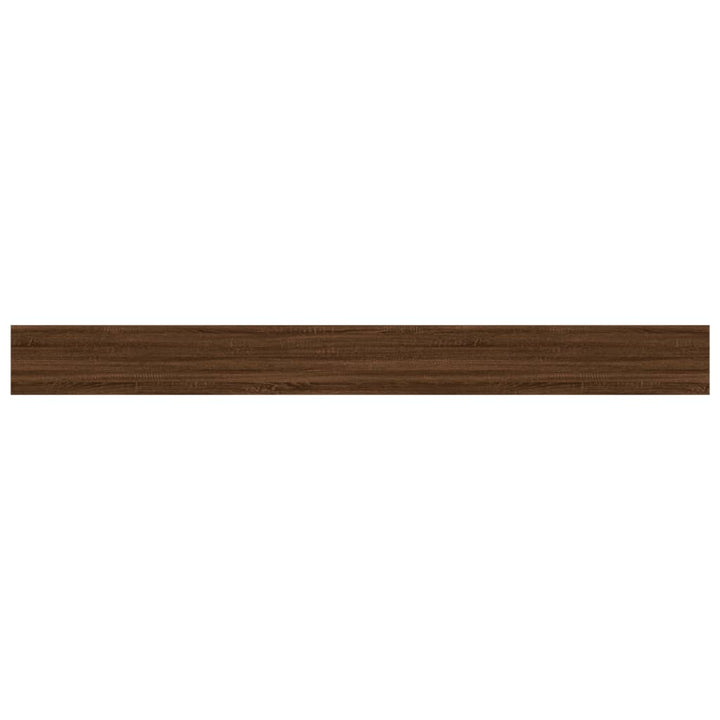 Wandschappen 4 st 100x10x1,5 cm bewerkt hout bruin eikenkleur