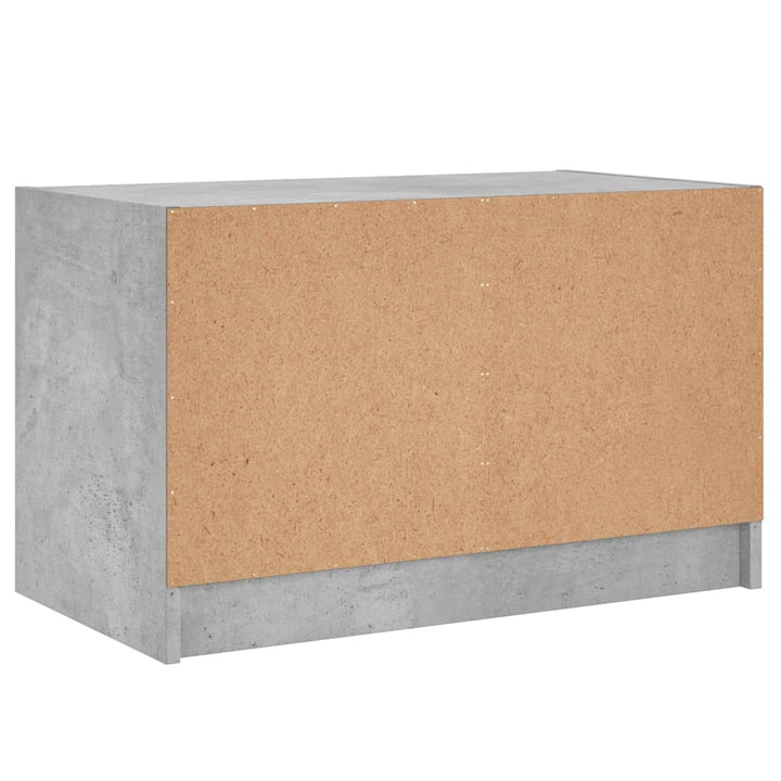 Tv-meubel met glazen deuren 68x37x42 cm betongrijs