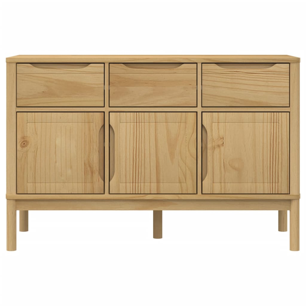 Dressoir FLORO 114x43x74 cm massief grenenhout wasbruin