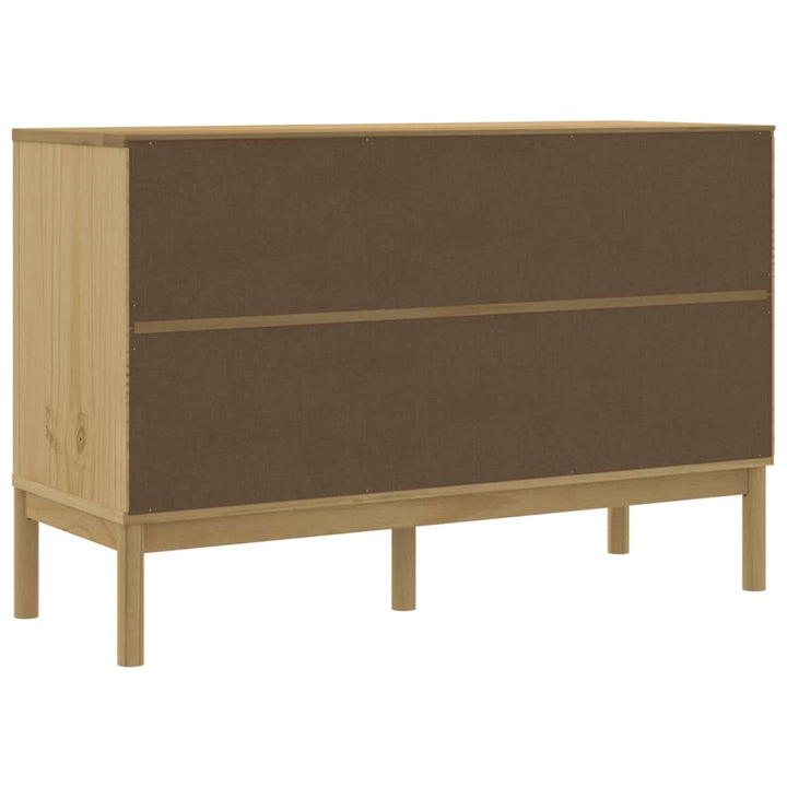 Dressoir FLORO 114x43x74 cm massief grenenhout wasbruin