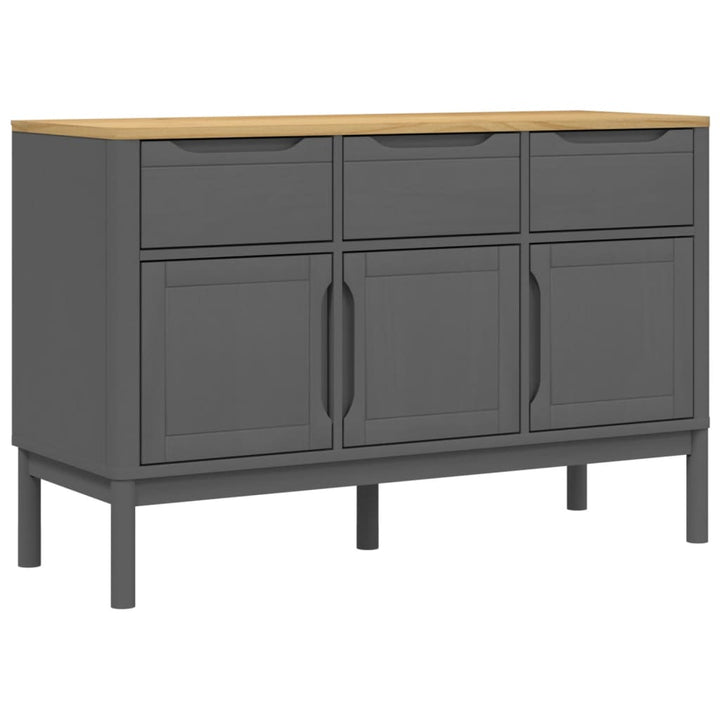 Dressoir FLORO 114x43x74 cm massief grenenhout grijs