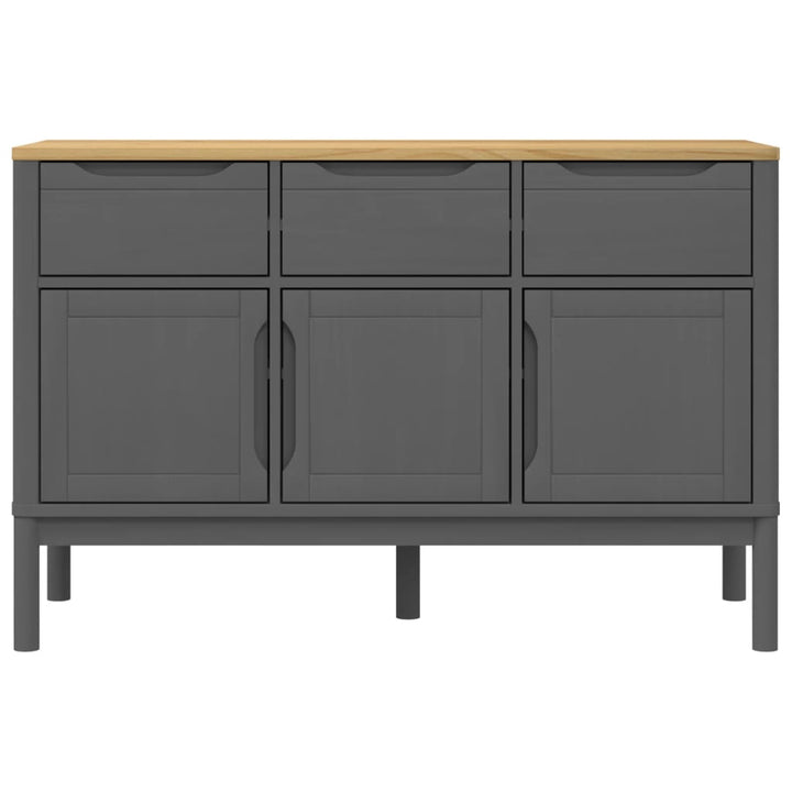 Dressoir FLORO 114x43x74 cm massief grenenhout grijs