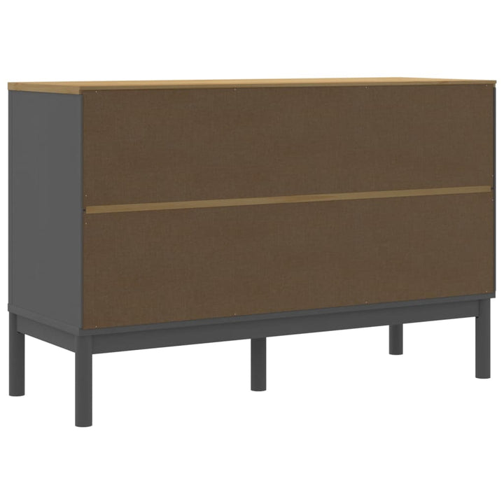 Dressoir FLORO 114x43x74 cm massief grenenhout grijs