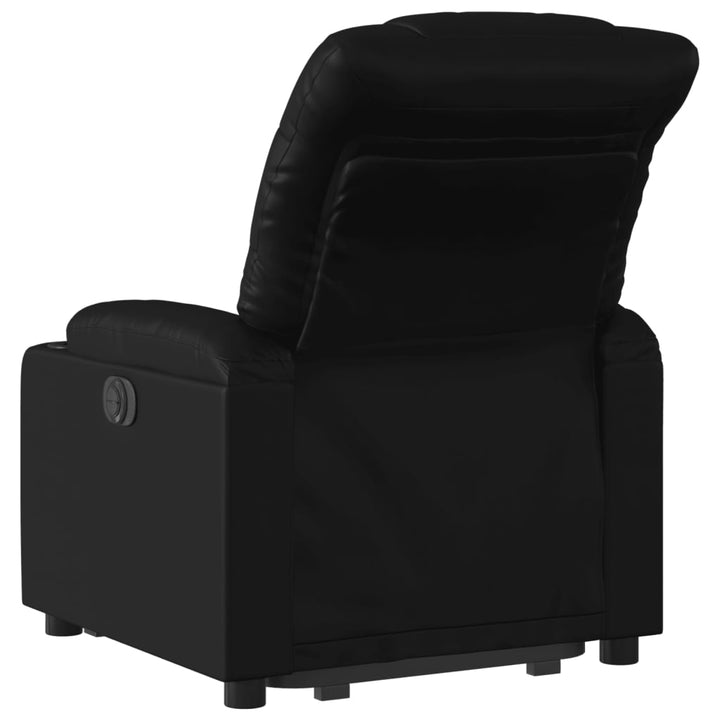 Sta-op-stoel elektrisch kunstleer zwart