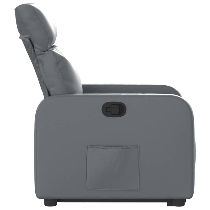 Sta-op-stoel kunstleer grijs