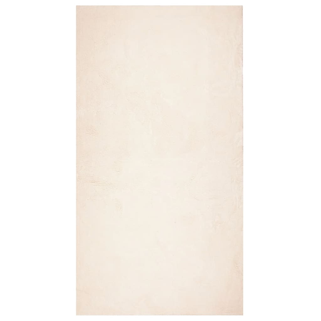 Vloerkleed HUARTE laagpolig zacht wasbaar 80x150 cm beige