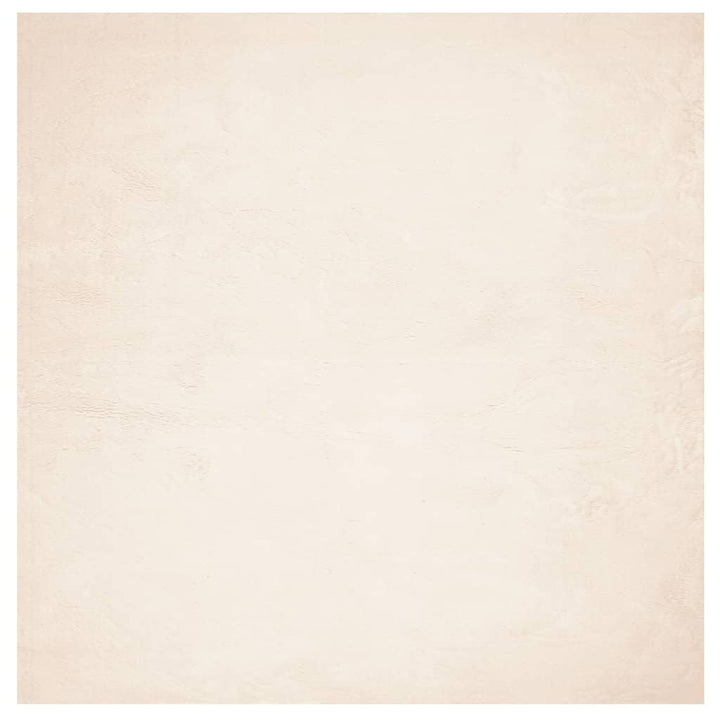 Vloerkleed HUARTE laagpolig zacht wasbaar 120x120 cm beige