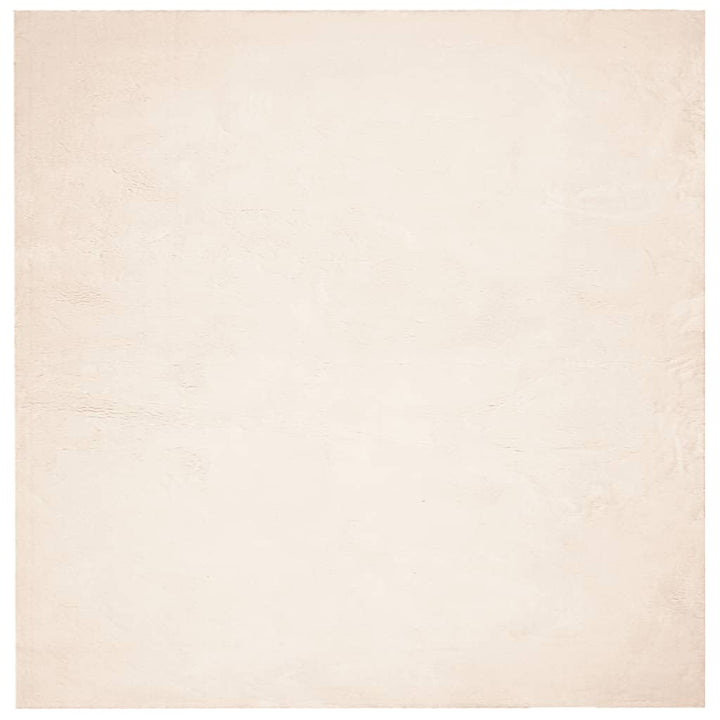 Vloerkleed HUARTE laagpolig zacht wasbaar 200x200 cm beige