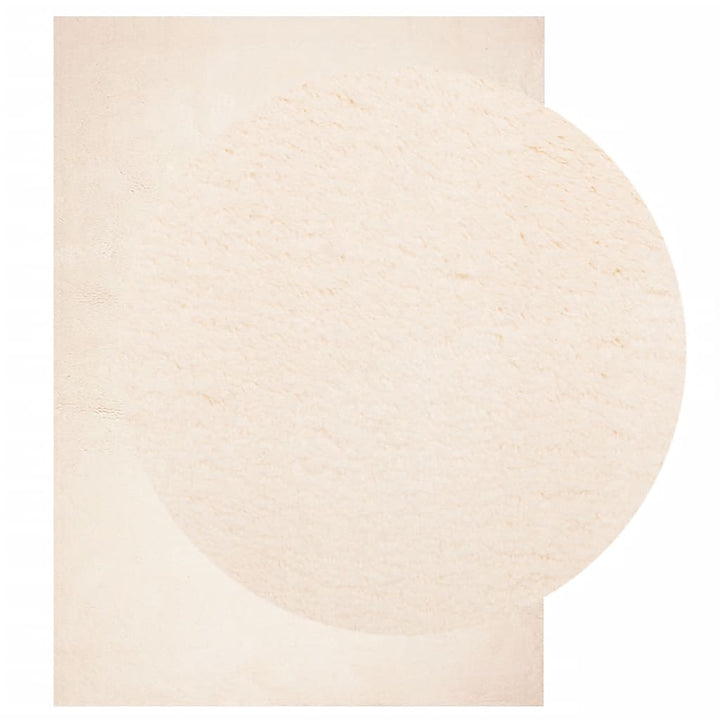 Vloerkleed HUARTE laagpolig zacht wasbaar 200x280 cm beige