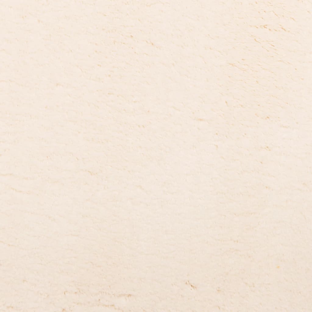 Vloerkleed HUARTE laagpolig zacht wasbaar ø 160 cm beige