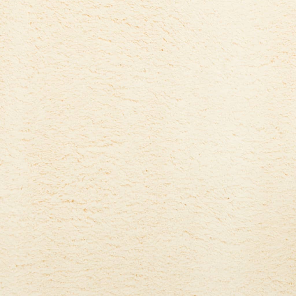Vloerkleed HUARTE laagpolig zacht wasbaar 80x200 cm crème