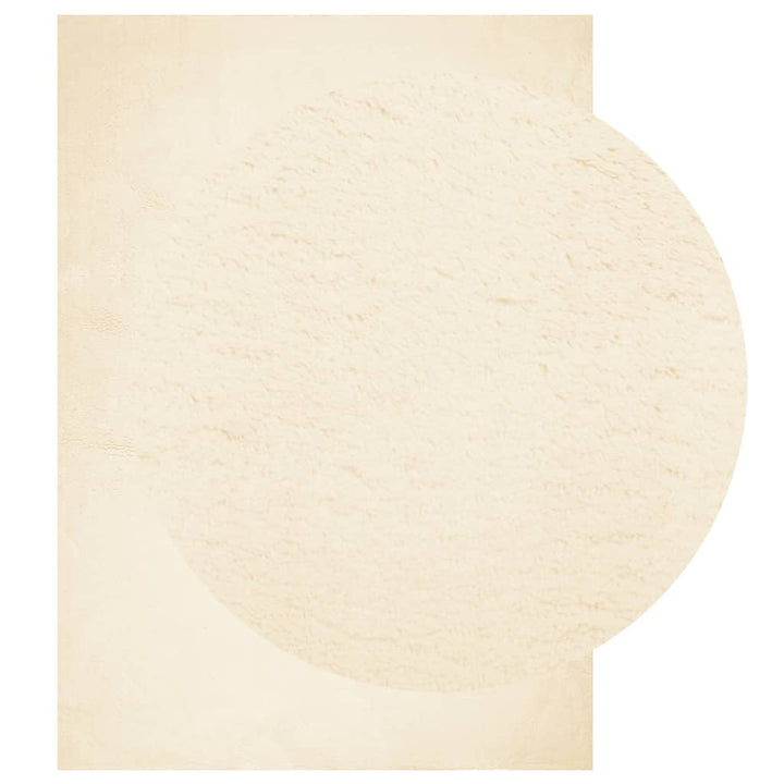 Vloerkleed HUARTE laagpolig zacht wasbaar 120x170 cm crème