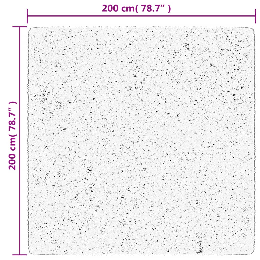 Vloerkleed HUARTE laagpolig zacht wasbaar 200x200cm zandkleurig