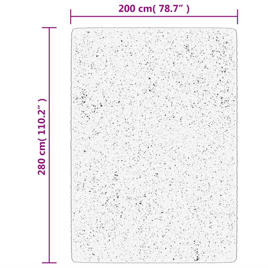 Vloerkleed HUARTE laagpolig zacht wasbaar 200x280cm zandkleurig