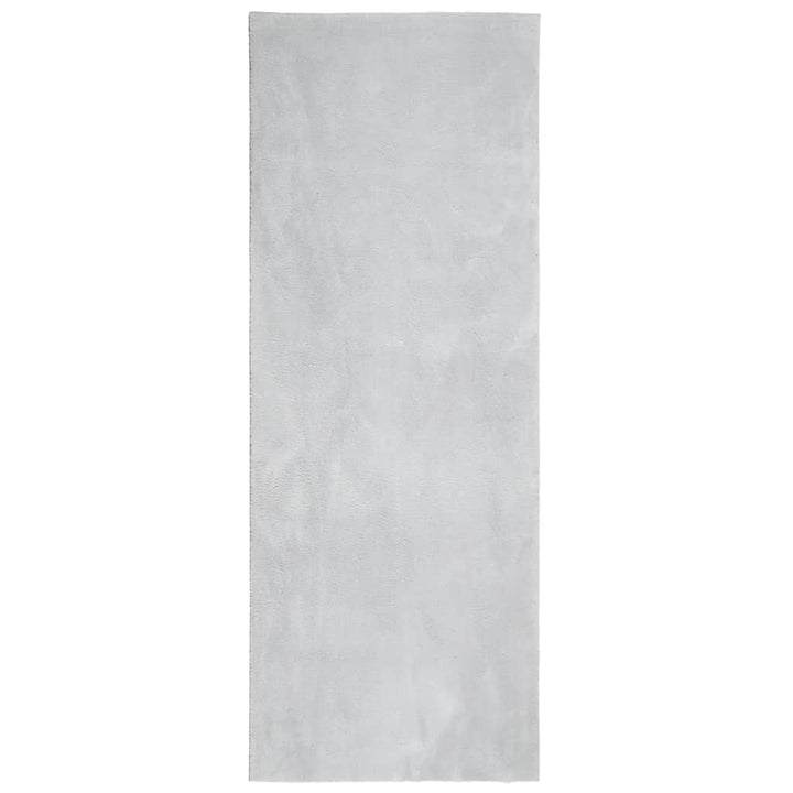 Vloerkleed HUARTE laagpolig zacht wasbaar 80x200 cm grijs