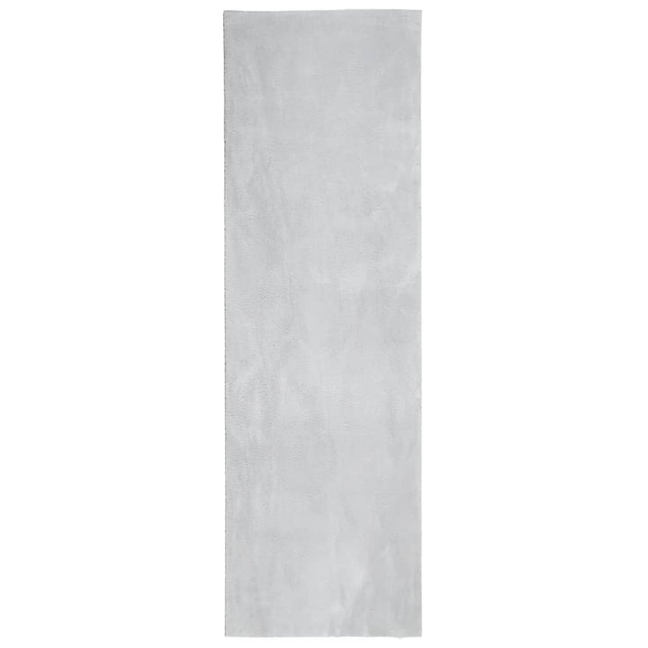 Vloerkleed HUARTE laagpolig zacht wasbaar 80x250 cm grijs