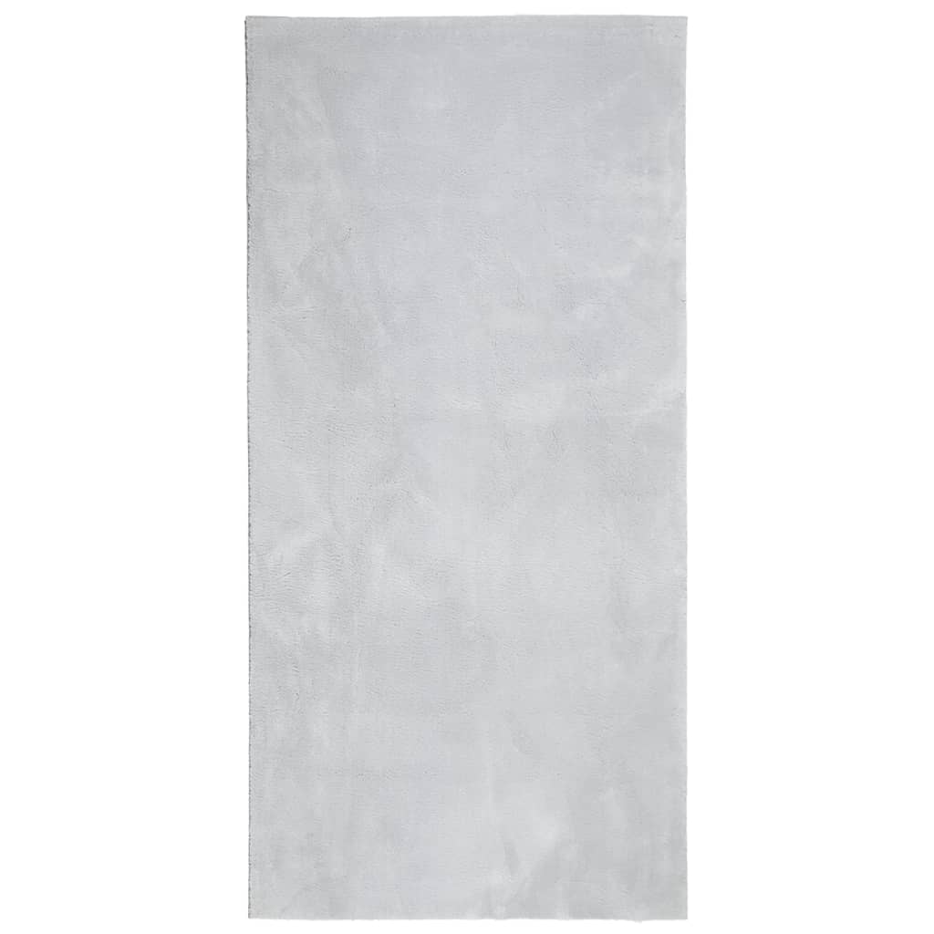 Vloerkleed HUARTE laagpolig zacht wasbaar 100x200 cm grijs
