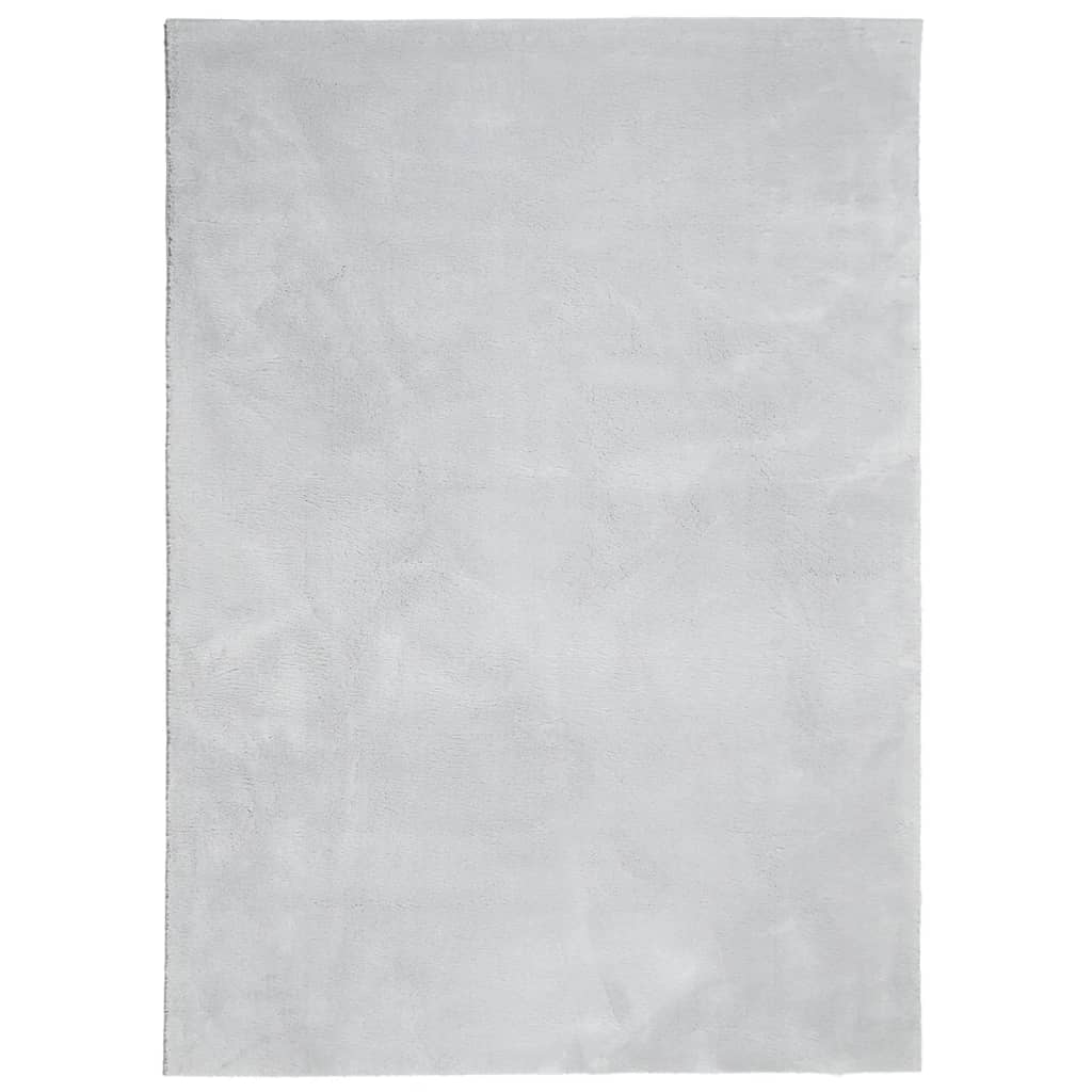 Vloerkleed HUARTE laagpolig zacht wasbaar 120x170 cm grijs