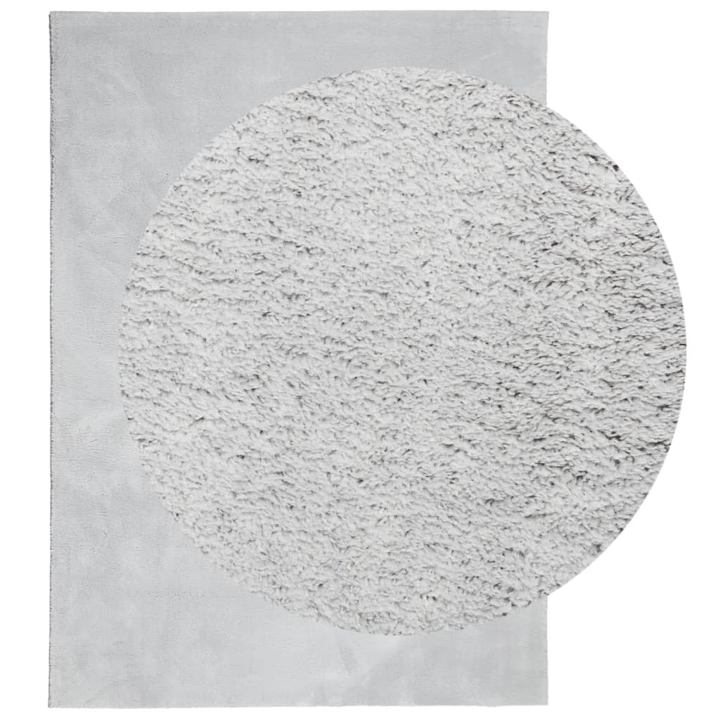 Vloerkleed HUARTE laagpolig zacht wasbaar 120x170 cm grijs