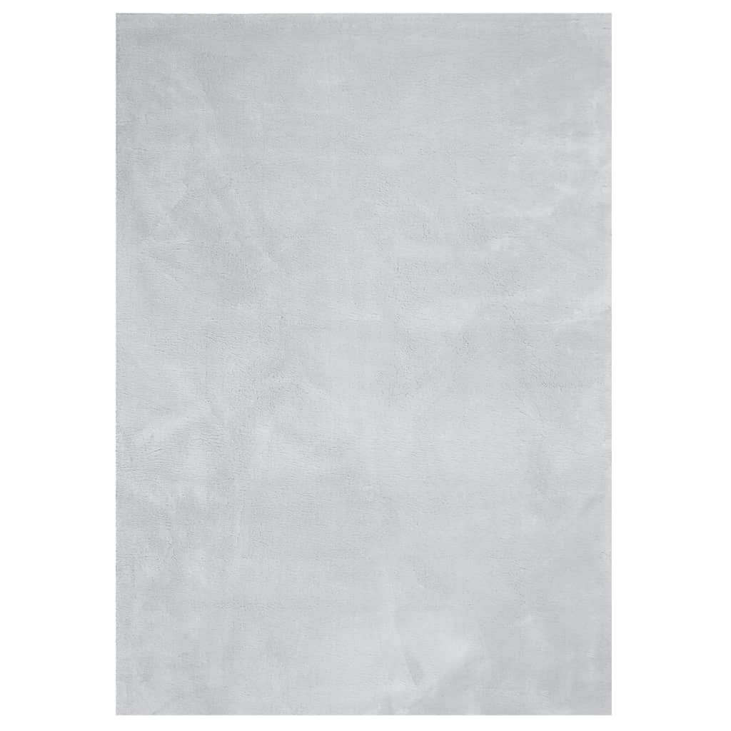 Vloerkleed HUARTE laagpolig zacht wasbaar 200x280 cm grijs