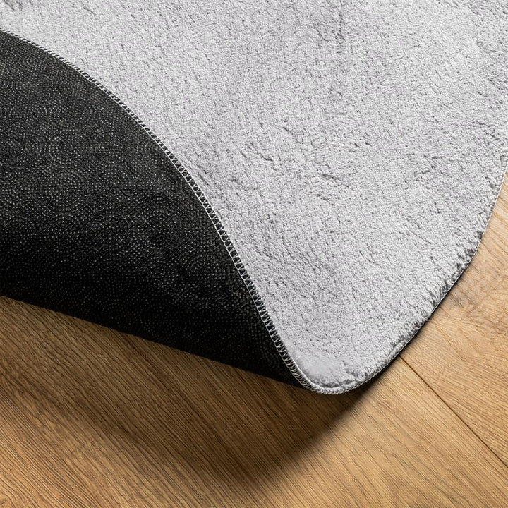 Vloerkleed HUARTE laagpolig zacht wasbaar ø 160 cm grijs