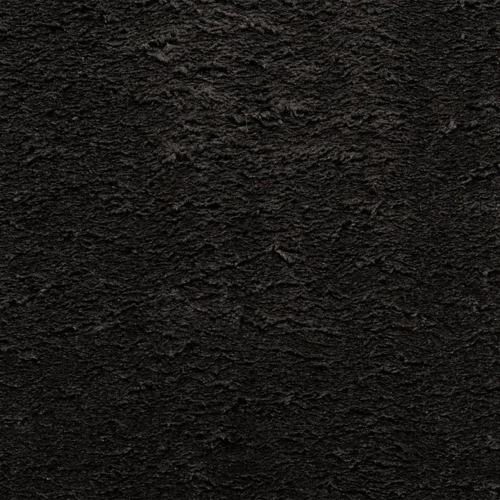 Vloerkleed HUARTE laagpolig zacht wasbaar 80x150 cm zwart