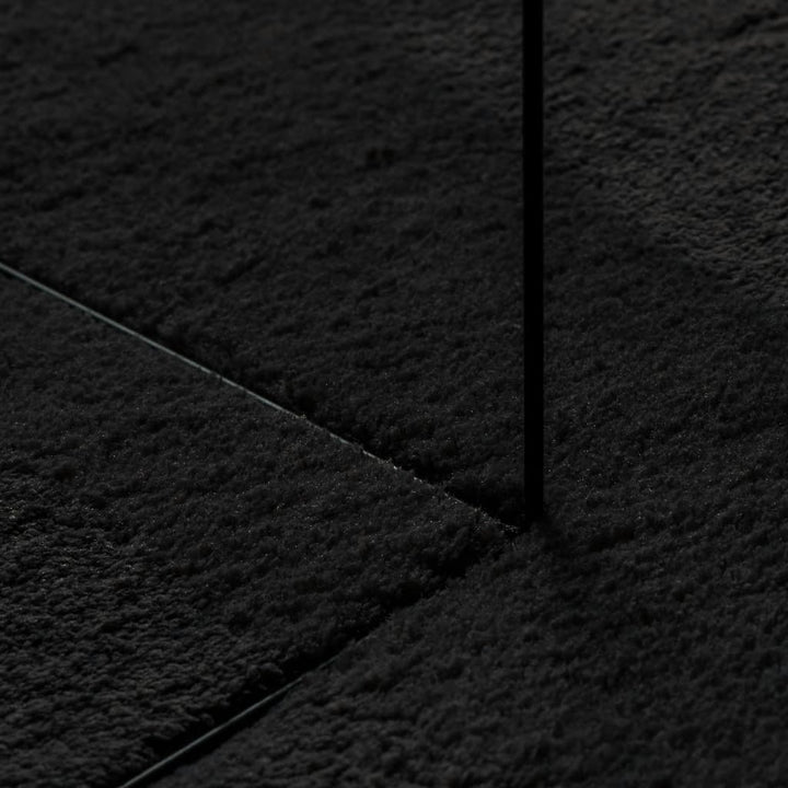Vloerkleed HUARTE laagpolig zacht wasbaar 200x280 cm zwart