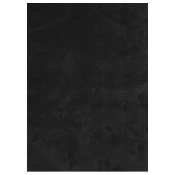 Vloerkleed HUARTE laagpolig zacht wasbaar 240x340 cm zwart