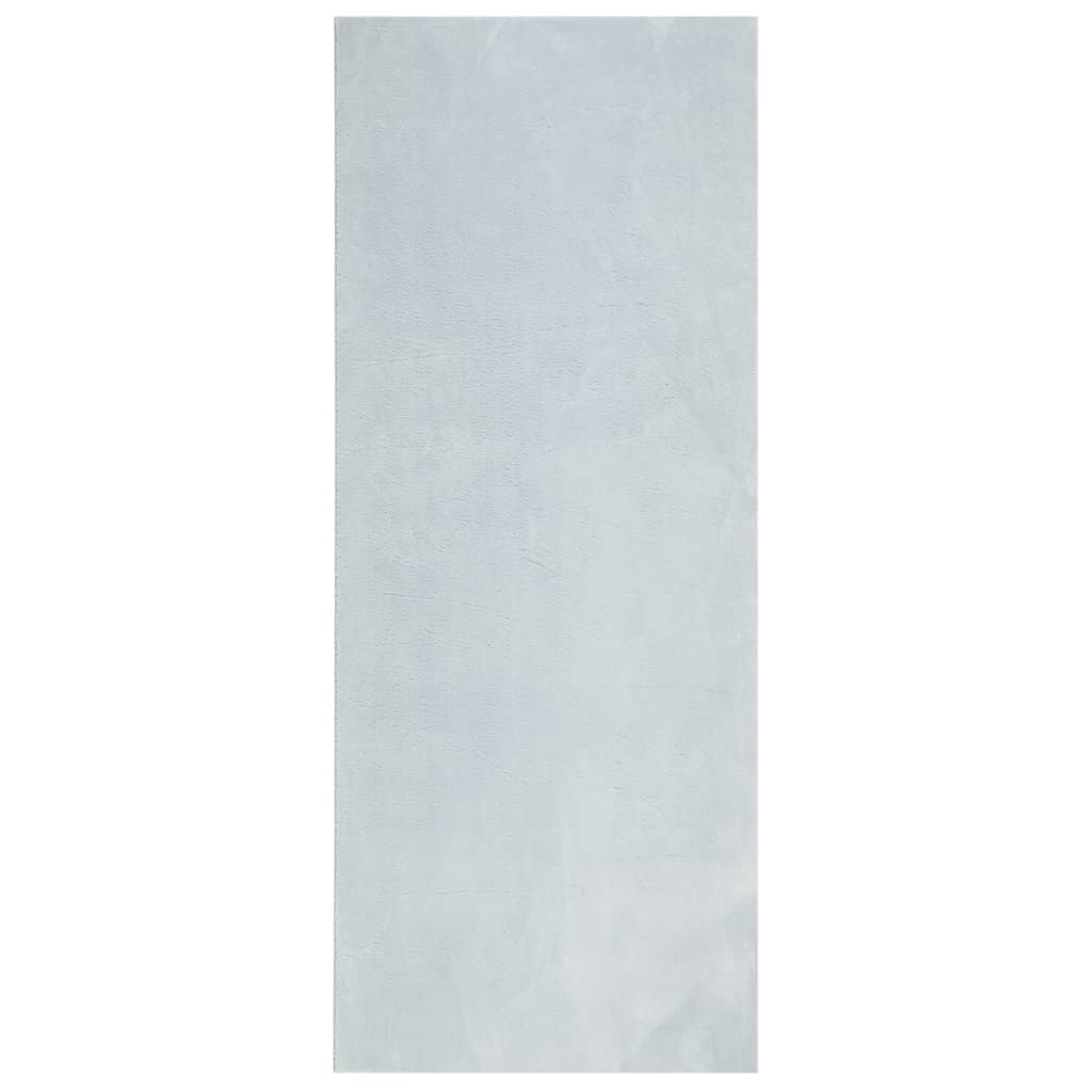 Vloerkleed HUARTE laagpolig zacht wasbaar 80x200 cm blauw