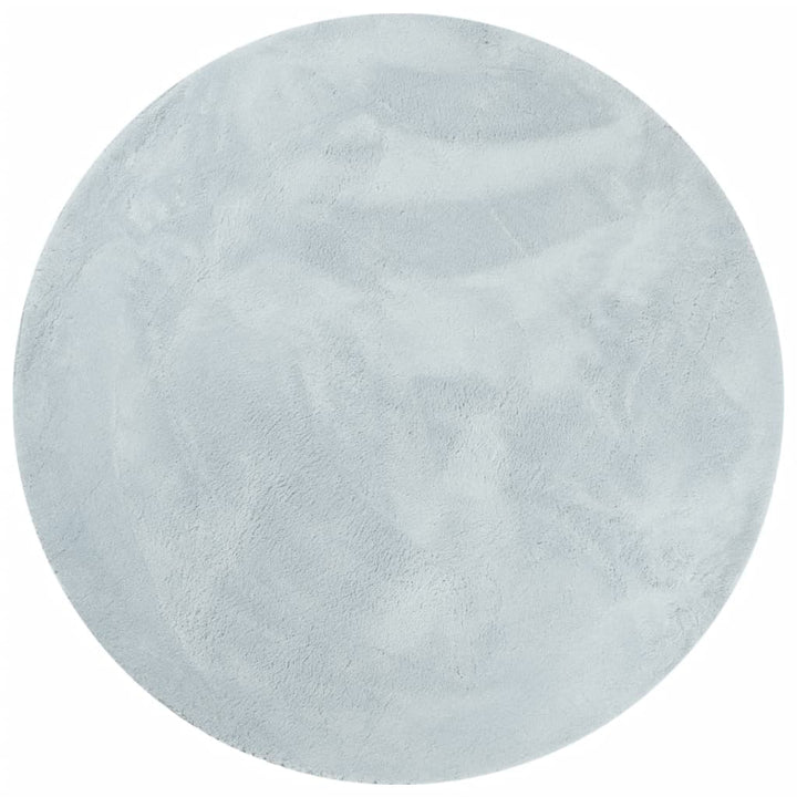 Vloerkleed HUARTE laagpolig zacht wasbaar ø 160 cm blauw